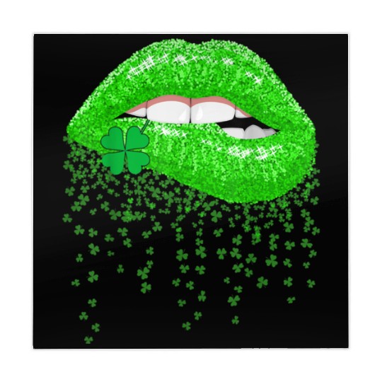 Lips Sexy Green Cool Irish Shamrock St Patricks Dy Mahjong Mats