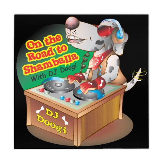 Cheerful Dalmatian DJ on Shamballa Road Mahjong Mats