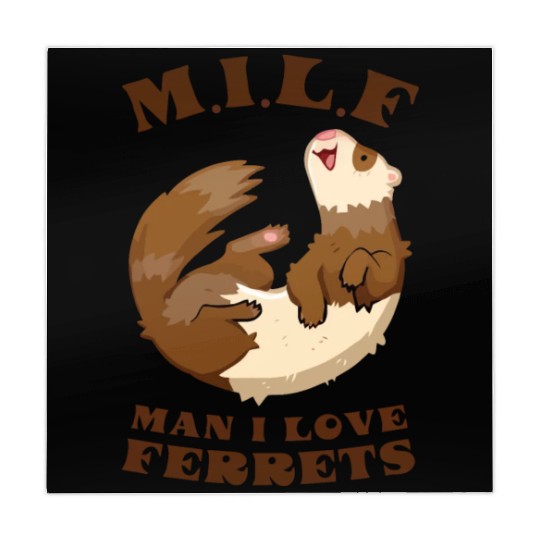 I Heart MILFs Man I Love Ferrets Lover Funny Ferre Mahjong Mats