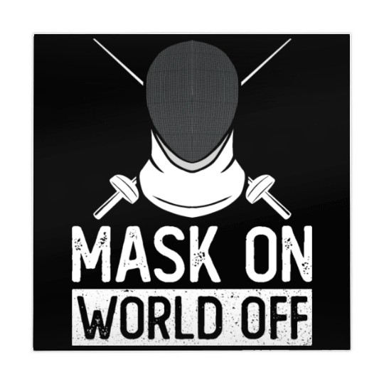 Mask On World Off Fencing Fencer Foil Mahjong Mats