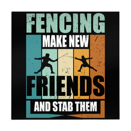 Funny Fencing Make New Friends And Stab Them Mahjong Mats