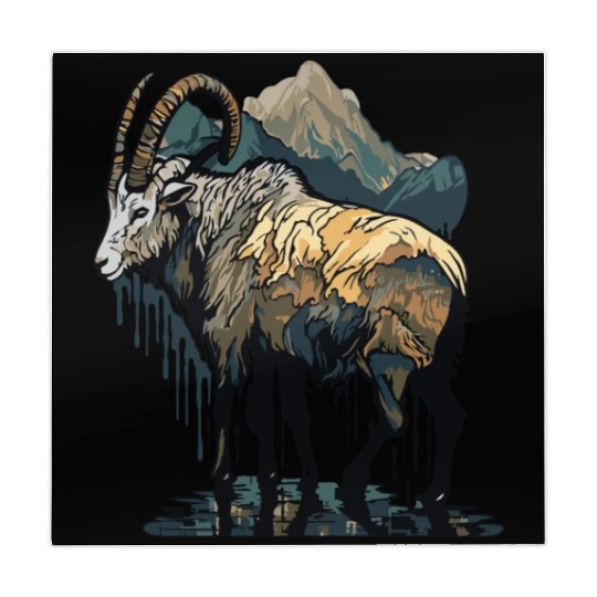 a mountain goat lives in the mountains Mahjong Mats
