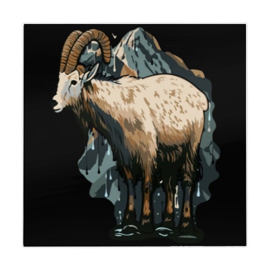 a mountain goat lives in the mountains Mahjong Mats