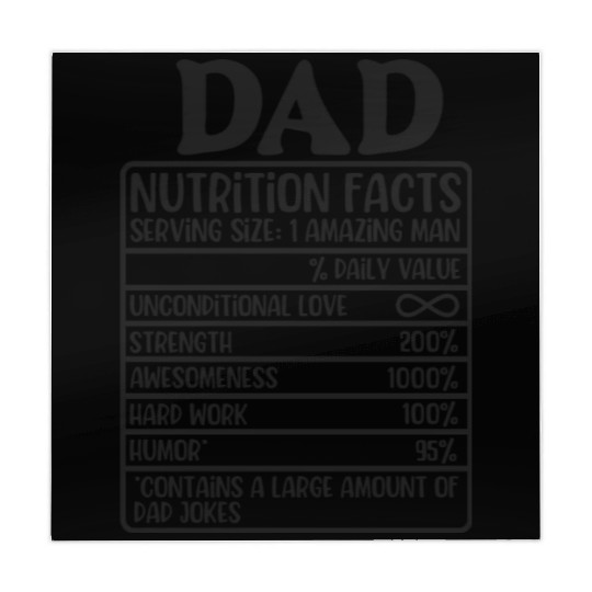 Funny Dad Nutrition Facts Label Mahjong Mats