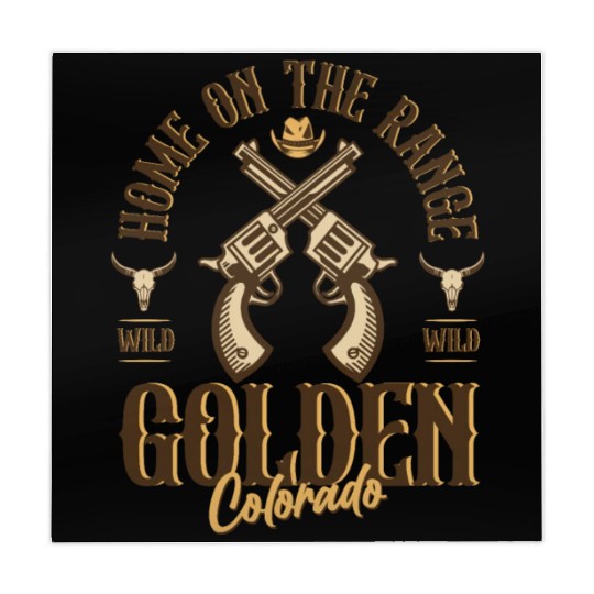 Golden Colorado wild west town Mahjong Mats