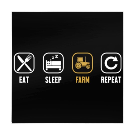 Eat Sleep Farm Repeat Agriculture Rancher Farmer Mahjong Mats
