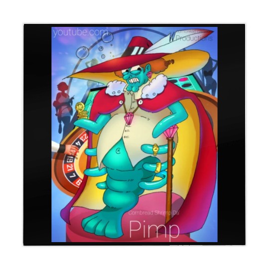 Cornbread Shrimp Da' Pimp (green) Mahjong Mats