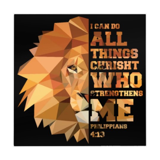 Philippians 4 13 Christian Bible Verse Lion Head Mahjong Mats