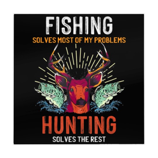 Fishing Solves Most Of My Problems Hunting Solves Mahjong Mats