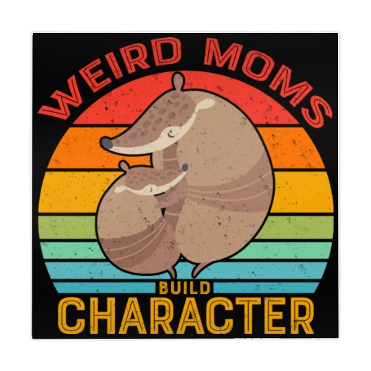 Vintage Weird Moms Build Character Armadillo Mahjong Mats