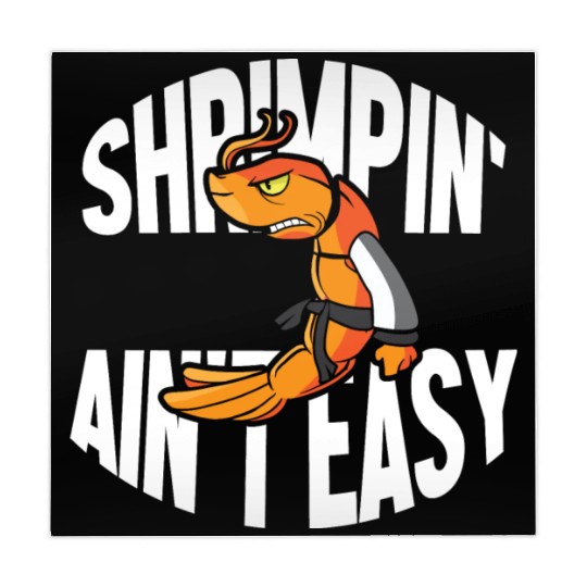Funny Jiu Jitsu Shrimp Pun Shrimpin Aint Easy Mahjong Mats