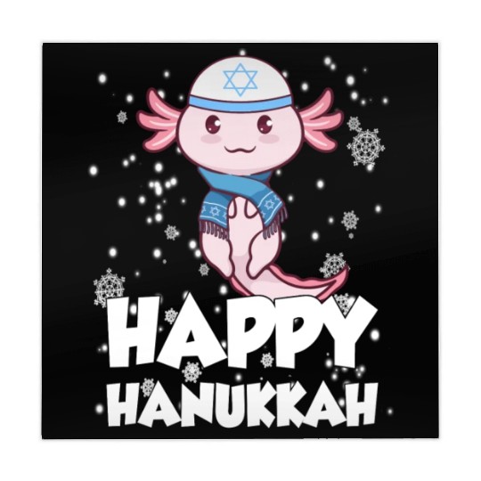 Happy Hanukkah Axolotl Kawaii Cute Axolotl Lover Mahjong Mats