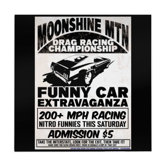 Vintage Hot Rod Classic Drag Racing Poster Mahjong Mats