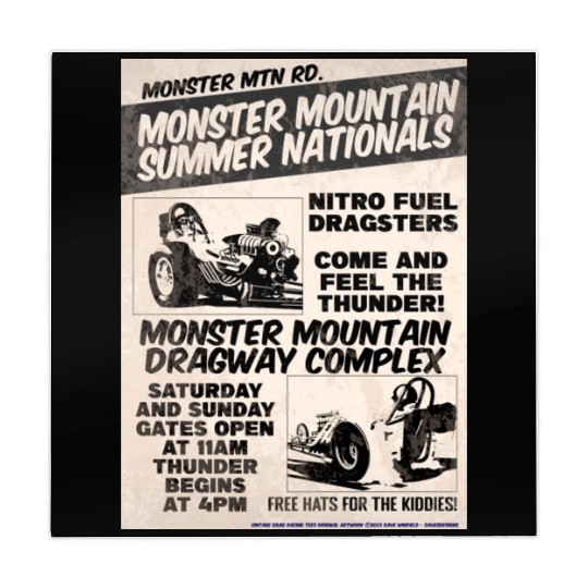 Vintage Hot Rod Classic Drag Racing Poster Mahjong Mats