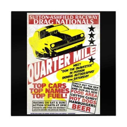 Vintage Hot Rod Classic Drag Racing Poster Mahjong Mats