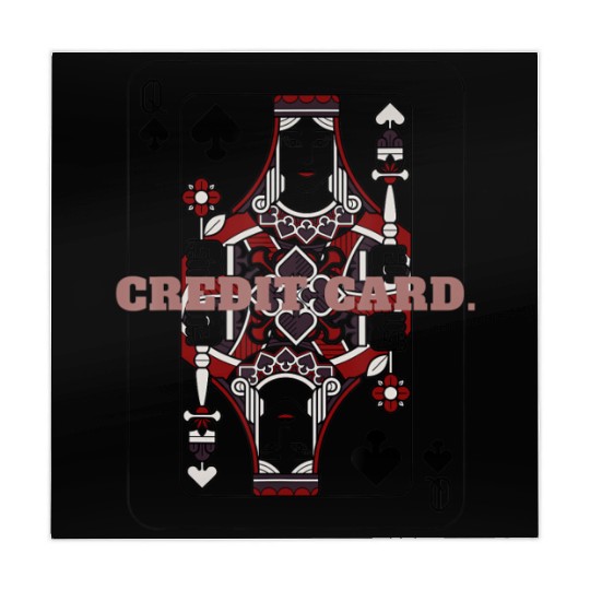 CREDIT CARD Queen of Spades Playing Card Mahjong Mats