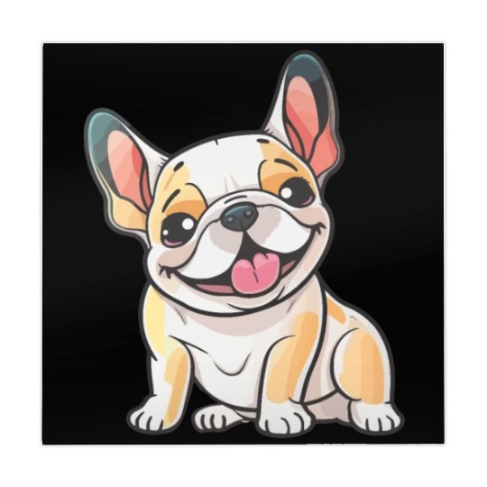 Happy cute french bulldog Mahjong Mats
