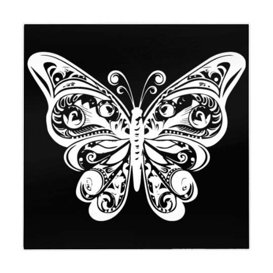 Elegant Vintage Butterfly Tattoo Style Mahjong Mats