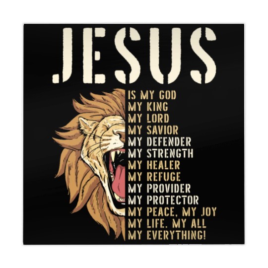 Jesus Is My God Lion Of Judah Christian Religious Mahjong Mats