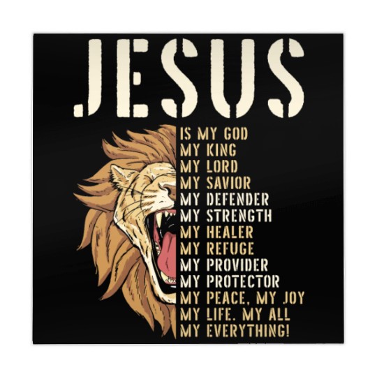 Jesus Is My God Lion Of Judah Christian Religious Mahjong Mats