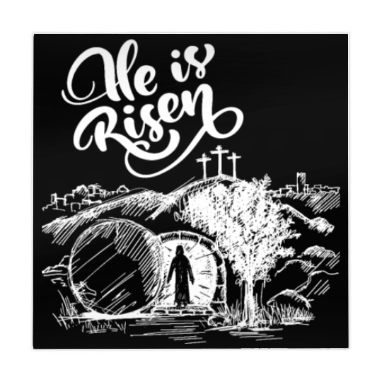 He Is Risen - White Drawing HD Mahjong Mats