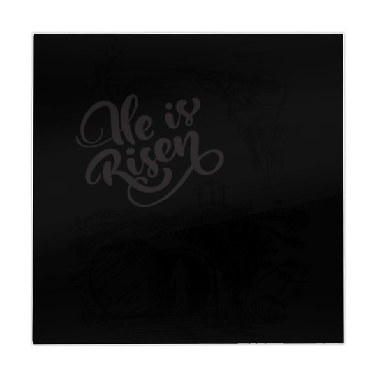 He Is Risen- Black Drawing Angel HD Mahjong Mats