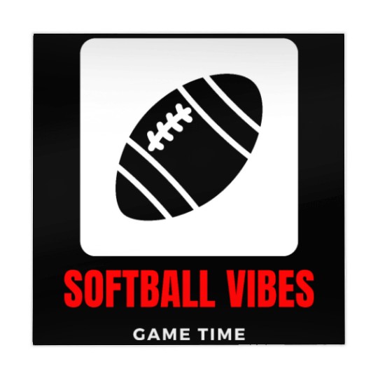 Softball vibes game time motivational design Mahjong Mats