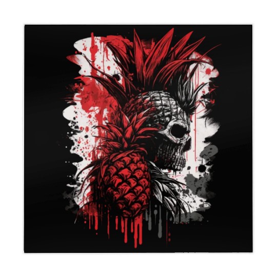 scary pineapple punk Mahjong Mats