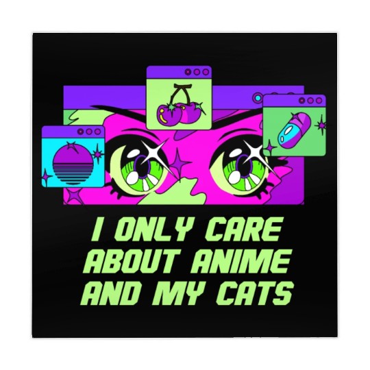 I Only Care About Anime and Cats Kawaii Cat Lover Mahjong Mats