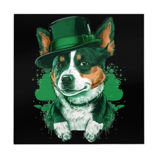 Lucky Pup St. Patricks Day for Dog Lovers. Mahjong Mats