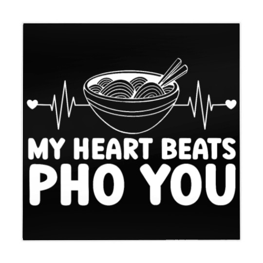 My Heart Beats Pho You Vietnamese Noodles Food Mahjong Mats