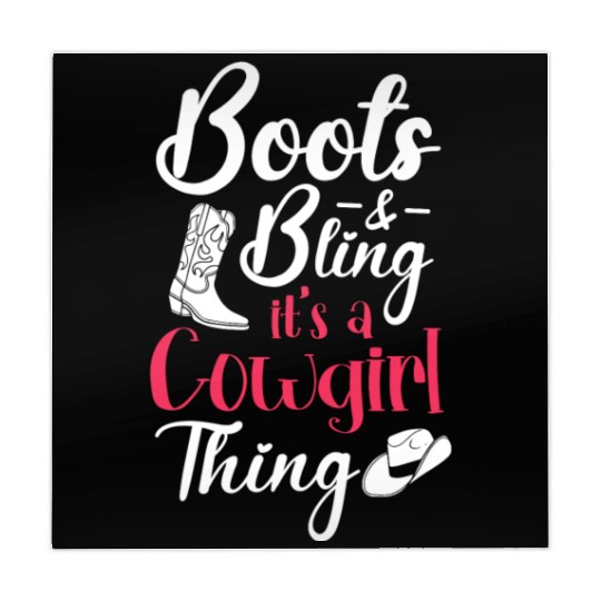 Boots And Bling It's A Cowgirl Thing Mahjong Mats