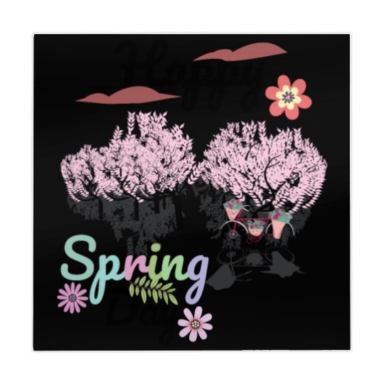Seasons Greetings for Spring, Happy Spring Graphic Mahjong Mats