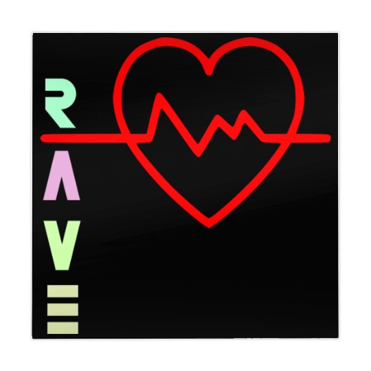 Rave with heart beat logo Mahjong Mats