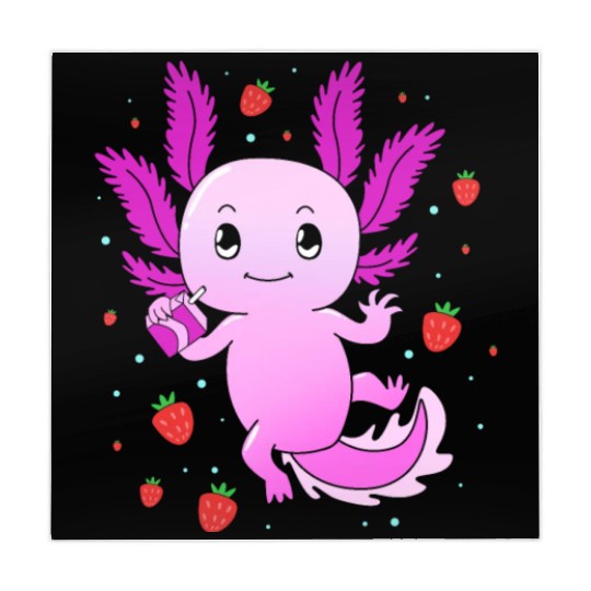 Pastel Gothic Aesthetic Axolotl Strawberry Milk Mahjong Mats