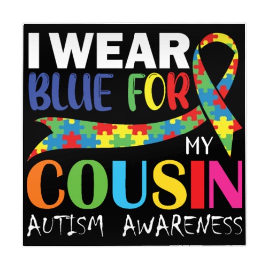 I wear Blue For My Cousin Autism Awareness Mahjong Mats