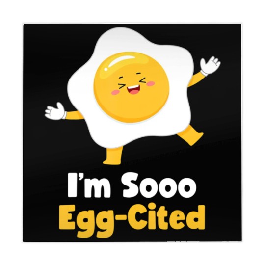 I m Sooo Egg Cited Breakfast Fried Egg Easter Sun Mahjong Mats