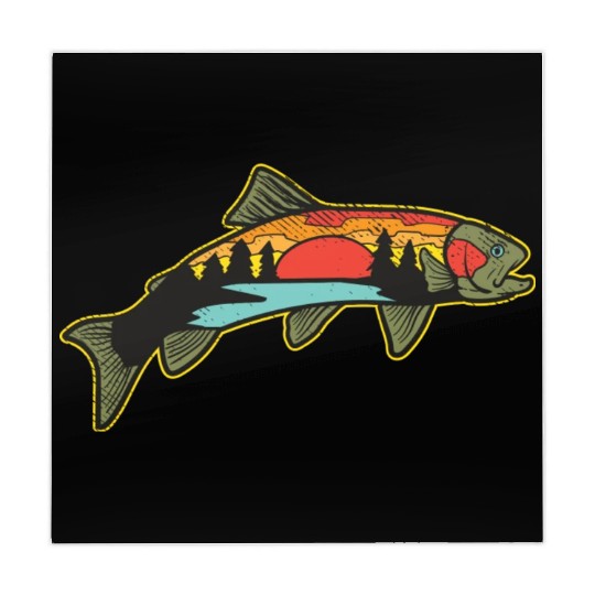 Trout Fishing Angler Nature Trout Bass Mahjong Mats