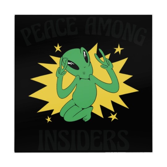Area 51 Peace Alien Head Martian Space Outsider Mahjong Mats