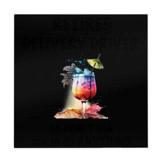 Retired Delivery Driver Vacation Tropical Cocktail Mahjong Mats