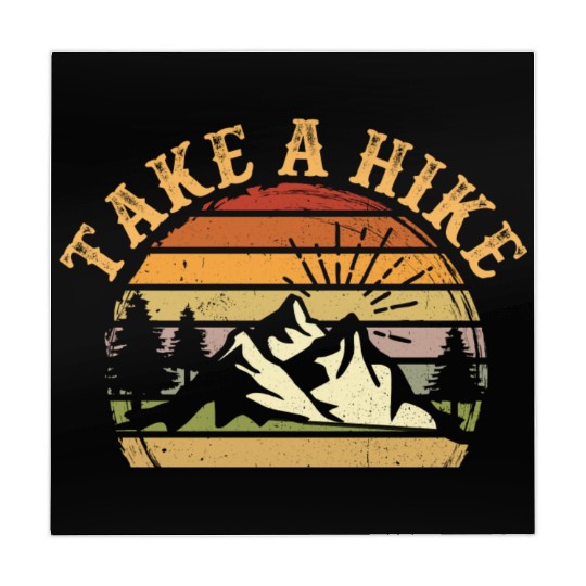 Take A Hike Retro Hiker Outdoors Camping Nature Mahjong Mats