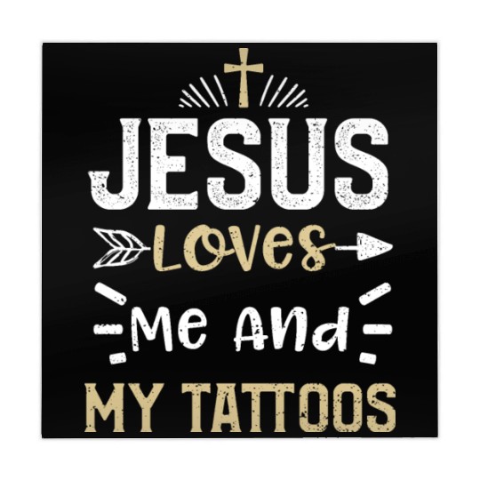Jesus Loves Me And My Tattoos Mahjong Mats