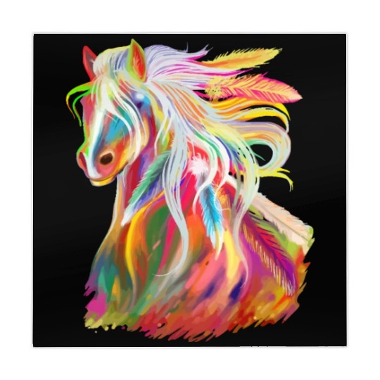 Horse Head Watercolor Equestrianhorse for girlswat Mahjong Mats