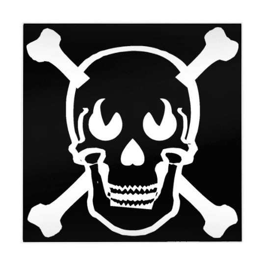 Skull and crossbones design white Mahjong Mats