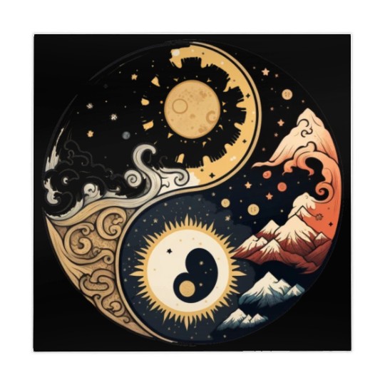 Sun and moon yin yang Mahjong Mats