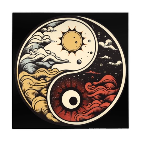 Sun and moon yin yang Mahjong Mats
