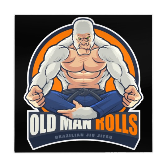 Old Man Rolls Gorilla Jiu Jitsu Fighter Mahjong Mats