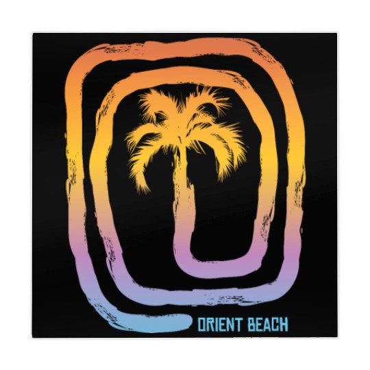 Cool Orient Beach Saint Martin Palm Tree Souvenir Mahjong Mats