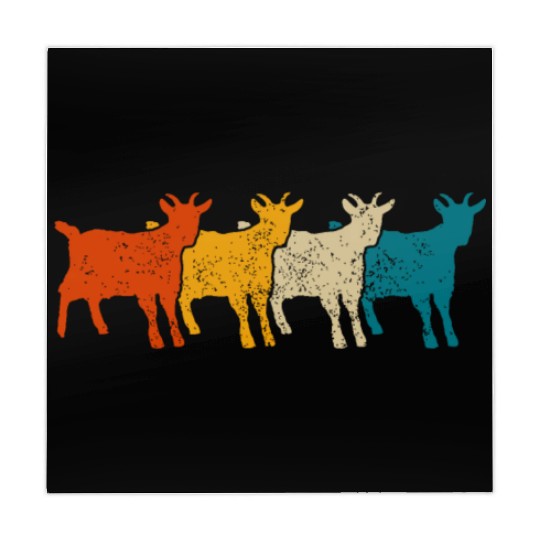 Goat Vintage Retro Farm Animal Goats Farmer Giftzo Mahjong Mats