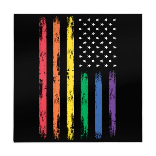 LGBTQ Patriotic Rainbow US Flag Mahjong Mats